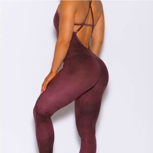 Burgundy Strappy Bodysuit